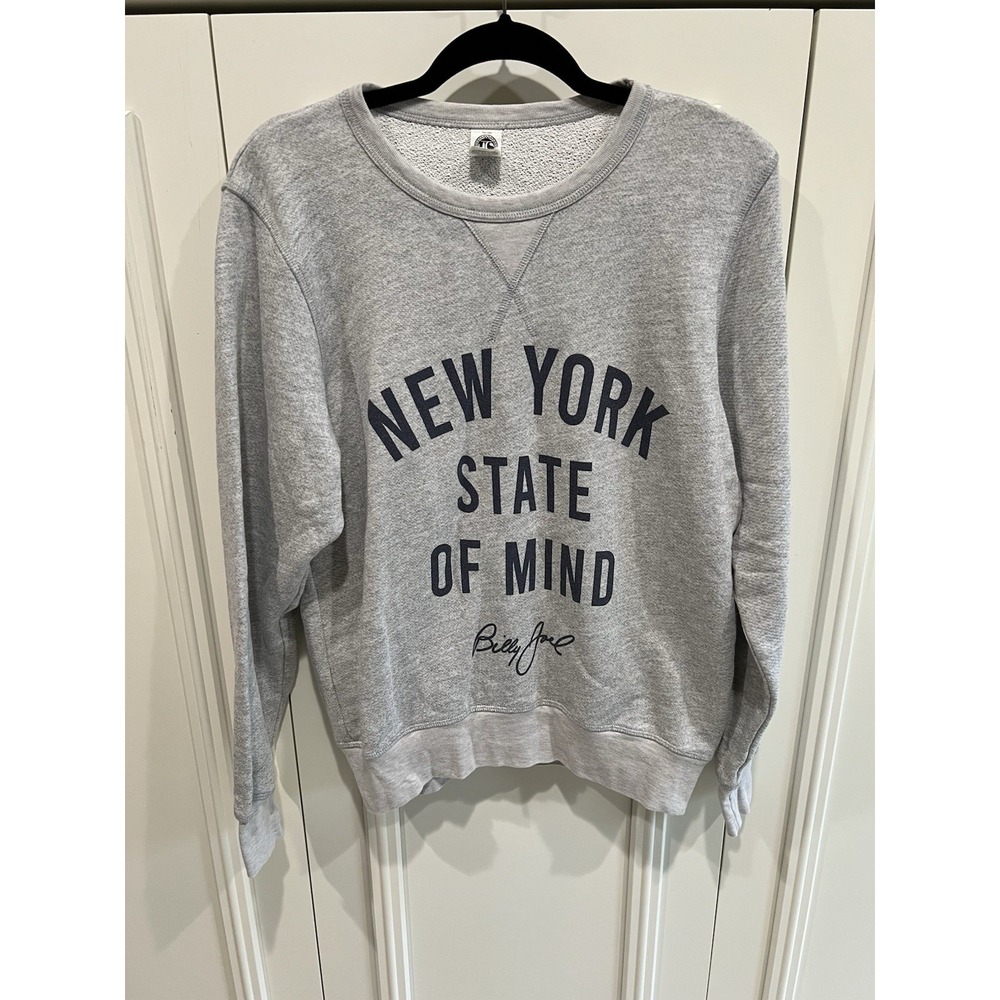 Billy Joel "New York State of Mind" Grey Crewneck Sweatshirt Medium Tour Merch